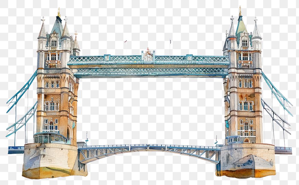 PNG London Bridge bridge illustration landmark.