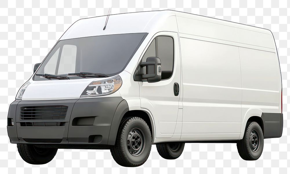 PNG Real delivery van vehicle transportation white.