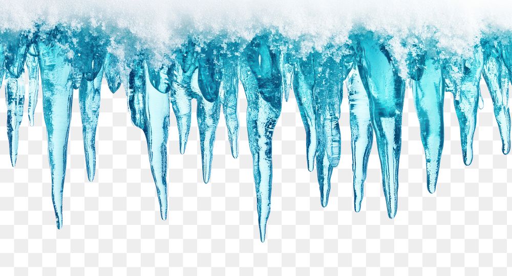 PNG Cyan gradient icicle icicles nature winter.