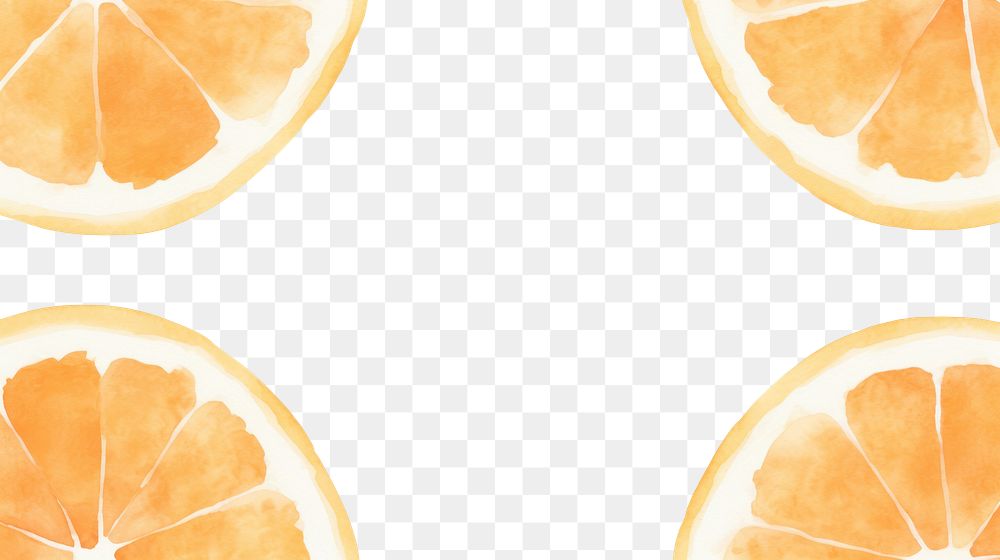 PNG Orange as divider watercolor grapefruit produce plant.