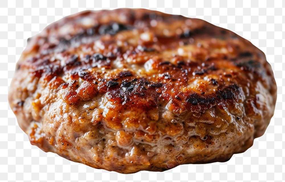 PNG  Grilled hamburger meat food pork freshness. 