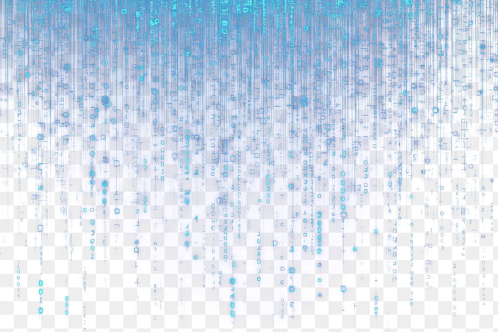 PNG Blue binary code background digital data.