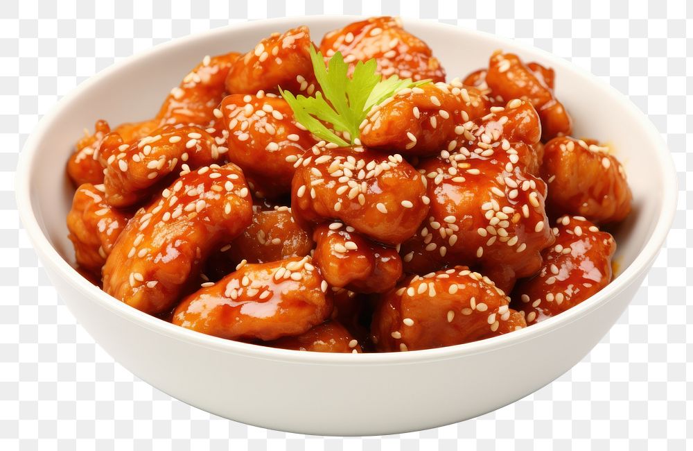 PNG Sesame chicken food vegetable freshness. 