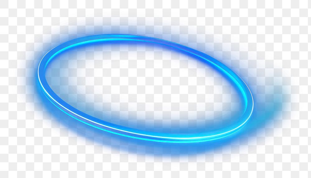 PNG Blue glowing ring light background effect.