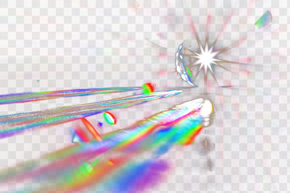 PNG Holographic lens flare background light refraction.