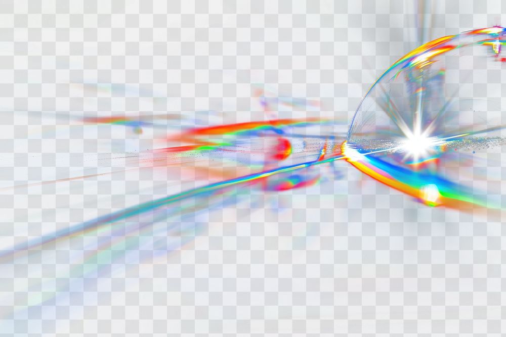 PNG Holographic lens flare background rainbow light.