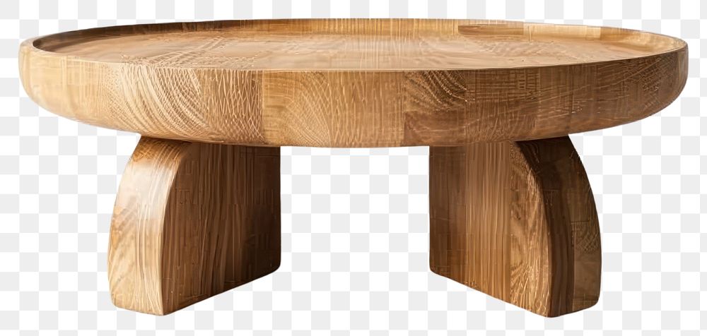 PNG Rounded wooden table furniture modern contemporary.