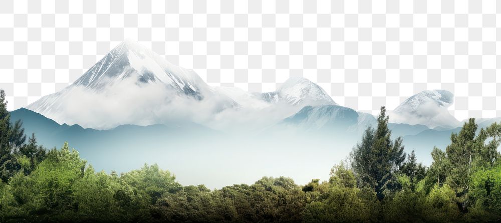 PNG Mountain as a landscape border nature background outdoors.