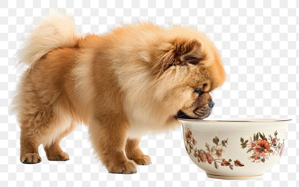 PNG Chow Chow bowl chow cat.