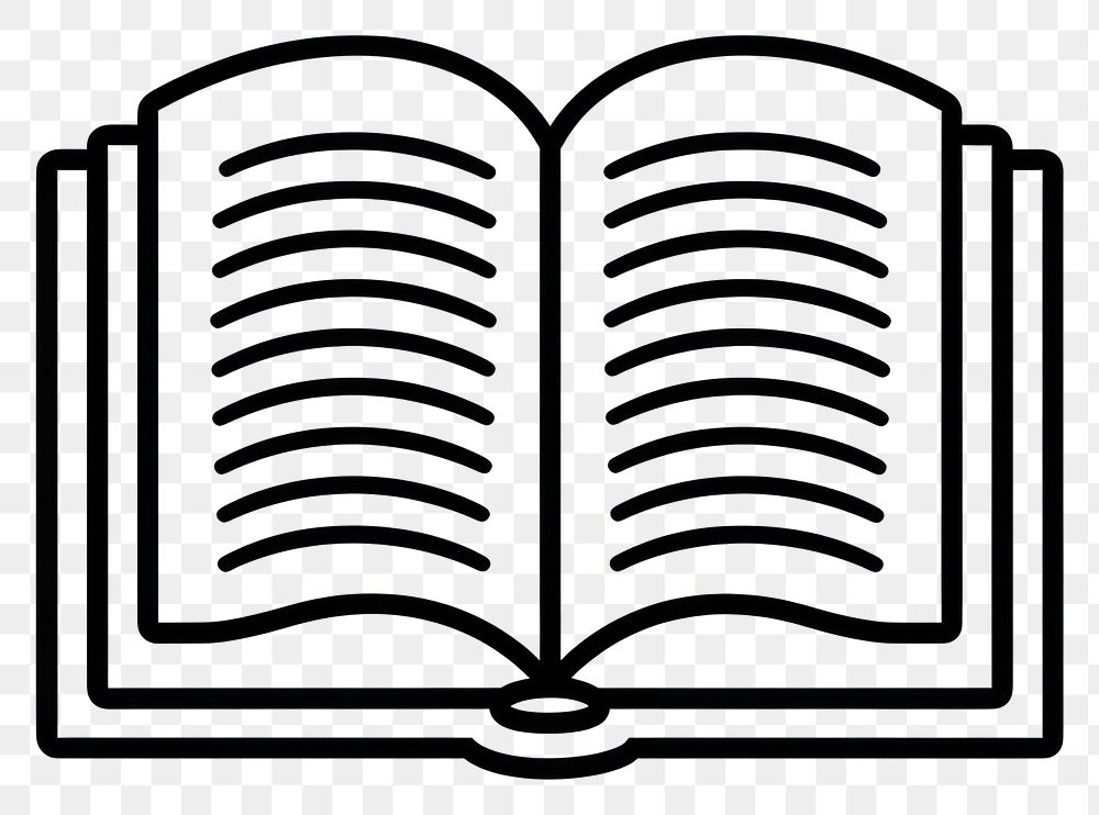 PNG Simple open book icon illustration reading white.