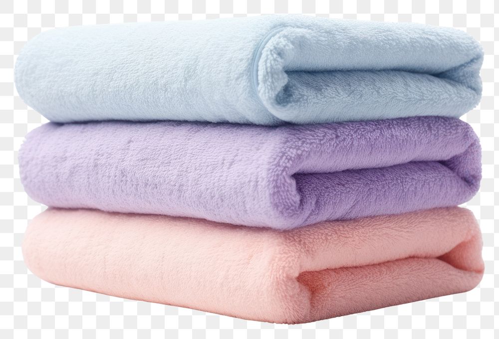 PNG Towel white background pastel colored lavender. 