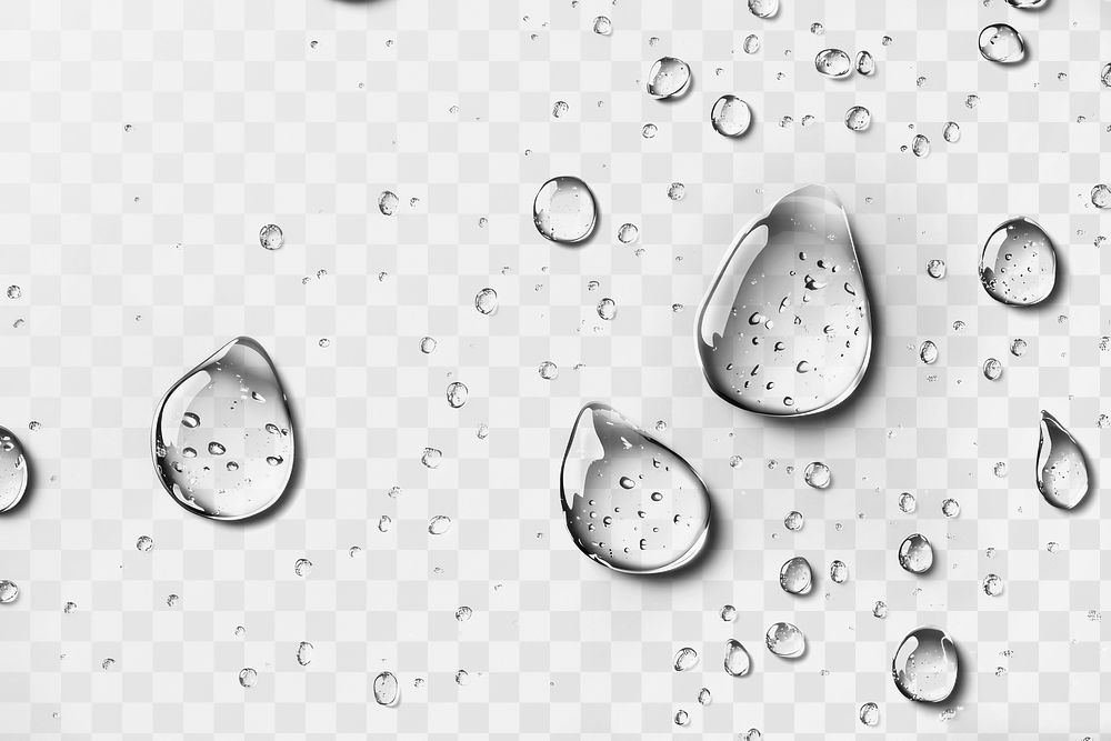 PNG Large water drops droplets surface electronics.