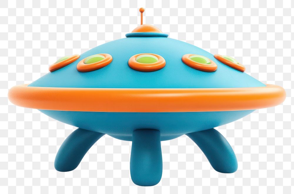 PNG UFO orange design blue.