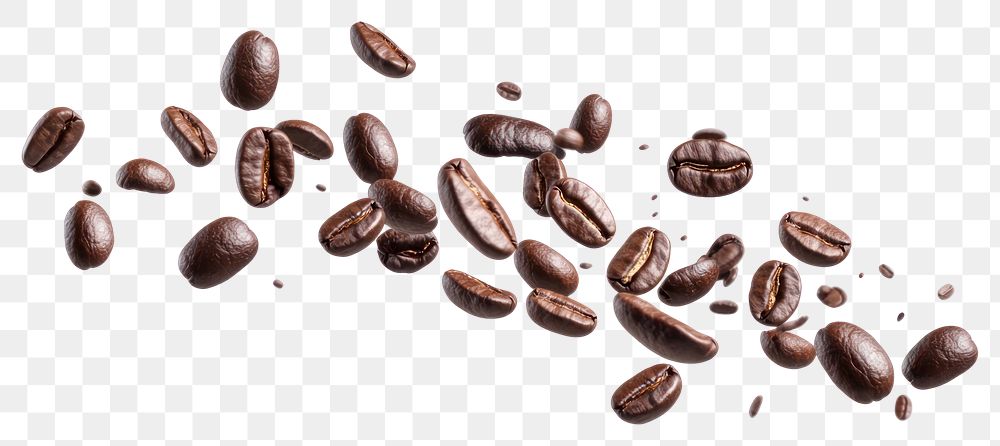 PNG Coffee background isolated beans.