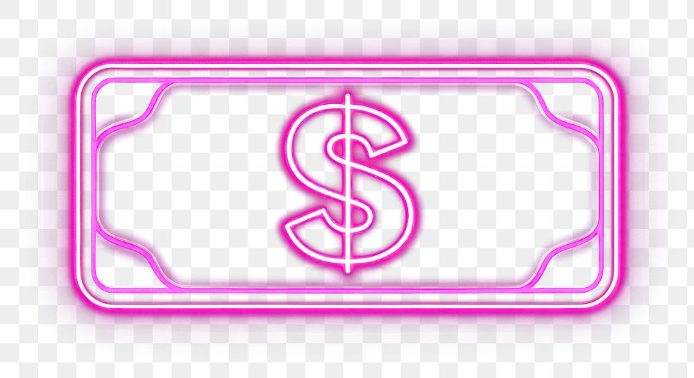 PNG Money light neon illustration.