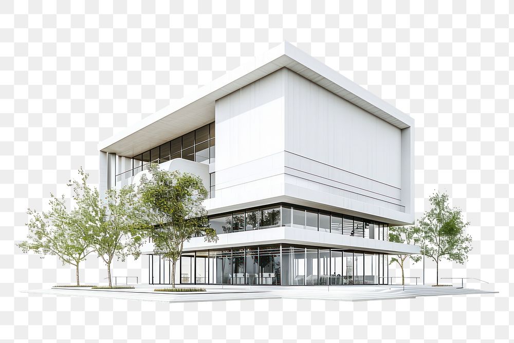 PNG Modern architecture design building white background headquarters.