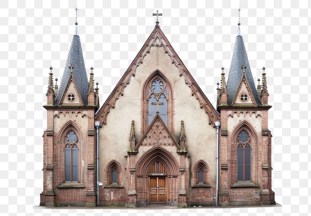 PNG Gothic church architecture building white background spirituality.