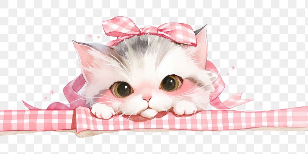 PNG Cute cat face illustration background kitten.