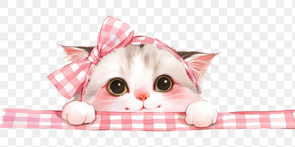 PNG Cute cat face illustration kitten white.