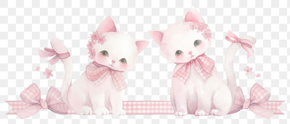 PNG Pink cat cats illustration pastel.