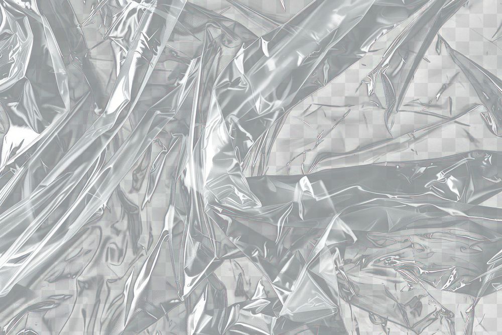 PNG Plastic wrap texture reflective aluminium crumpled.