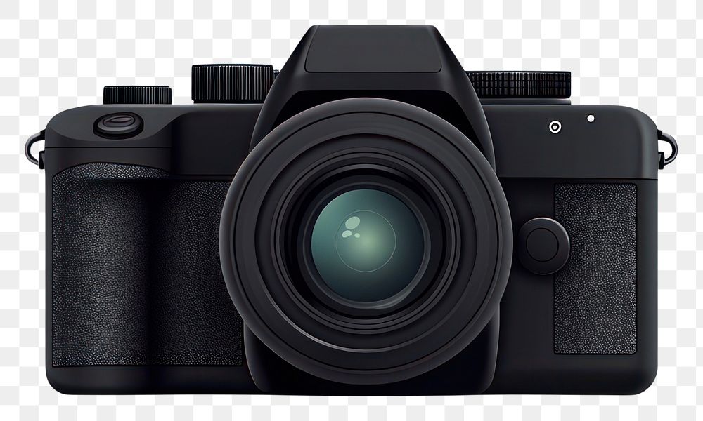 PNG Black camera with zoom lens professional photography black.