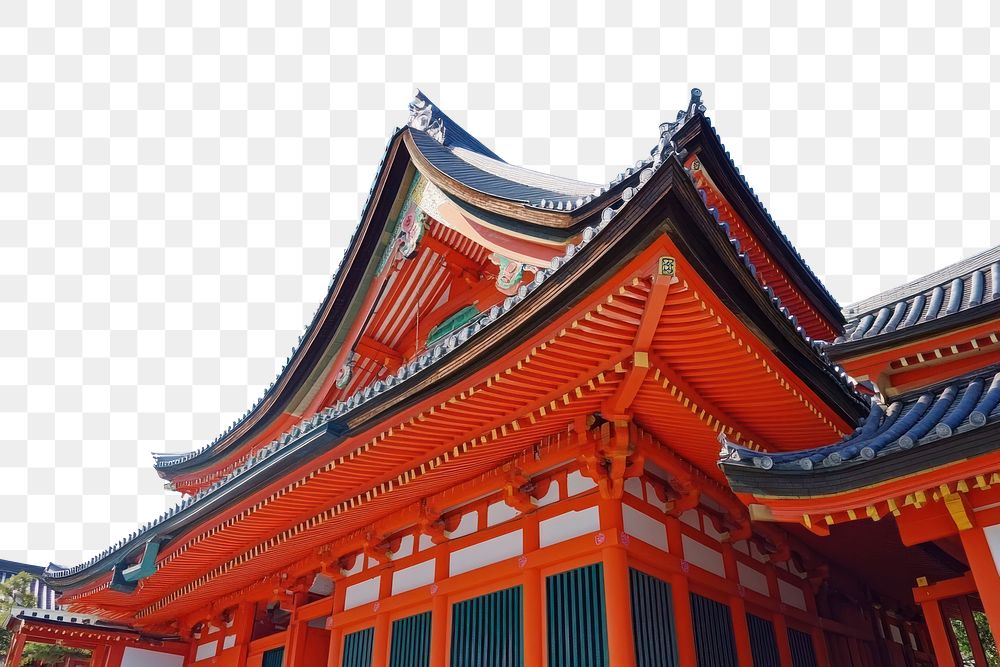 PNG Fushimi Inari Taisha building architecture person.