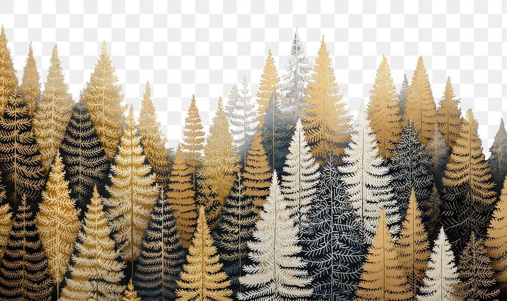 PNG Gold and silver christmas trees nature plant pine. 