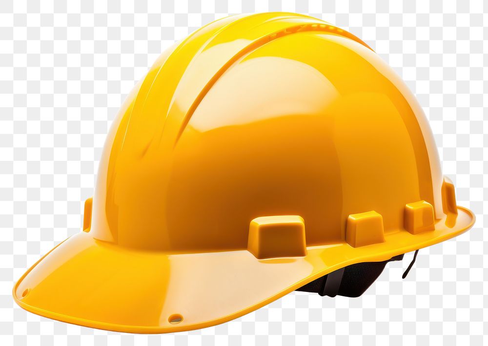 PNG Safety helmet hardhat yellow white background. 