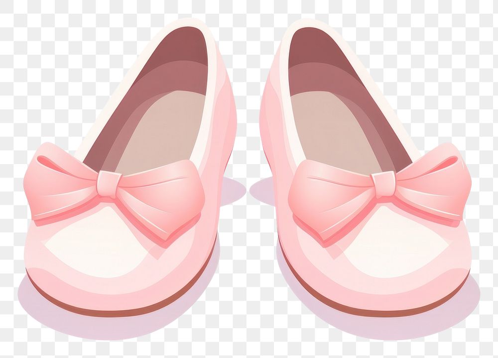PNG  Ballerina shoes footwear white background flip-flops. AI generated Image by rawpixel.