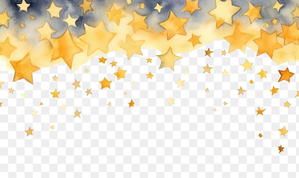 PNG Golden stars confetti backgrounds decoration.