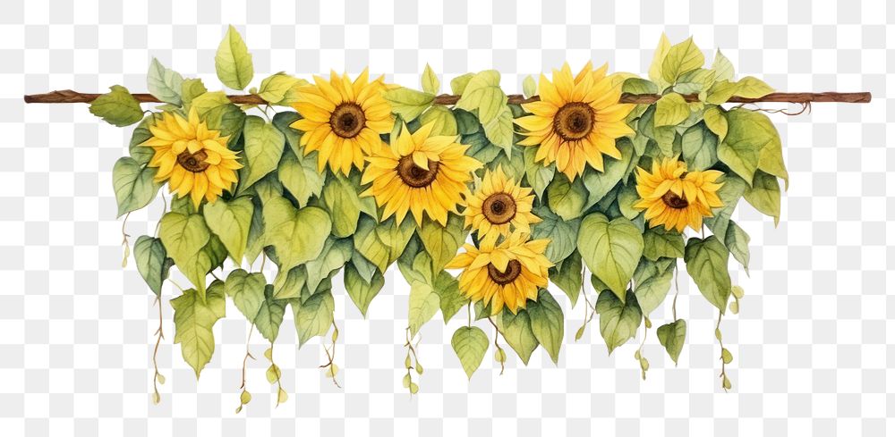 PNG Sunflowers hanging nature plant.