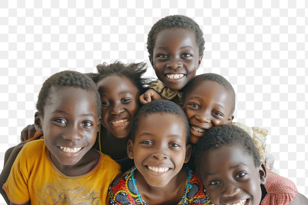 PNG  African kids photography portrait smiling.