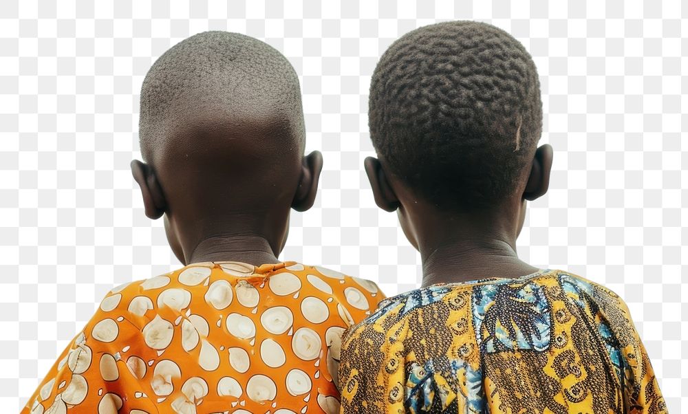 PNG  Smiling African kids togetherness portrait headshot.