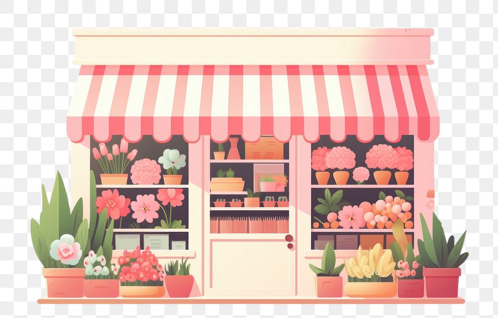 PNG Flower shop plant architecture arrangement. AI generated Image by rawpixel.