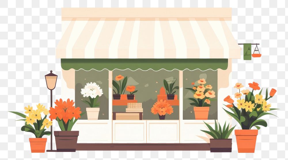 PNG Flower shop outdoors plant architecture. AI generated Image by rawpixel.