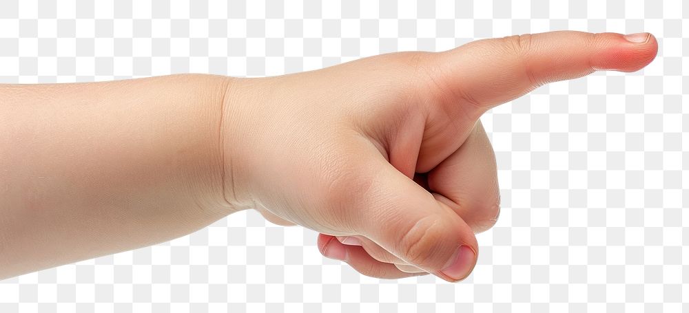 PNG  Index finger hand pointing baby.
