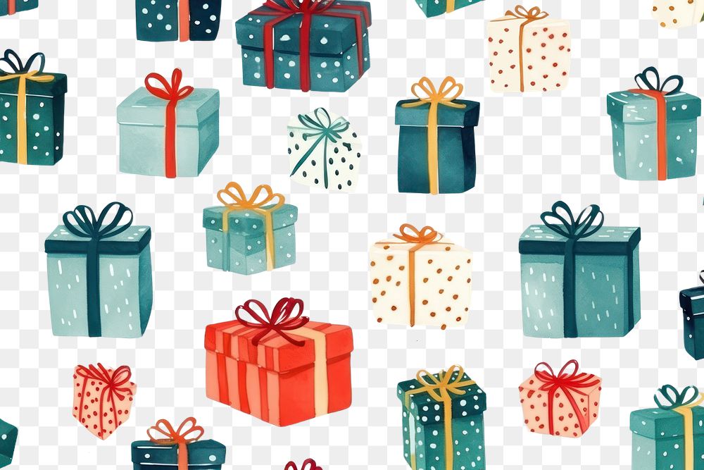 PNG  Gift boxes pattern celebration backgrounds. AI generated Image by rawpixel.