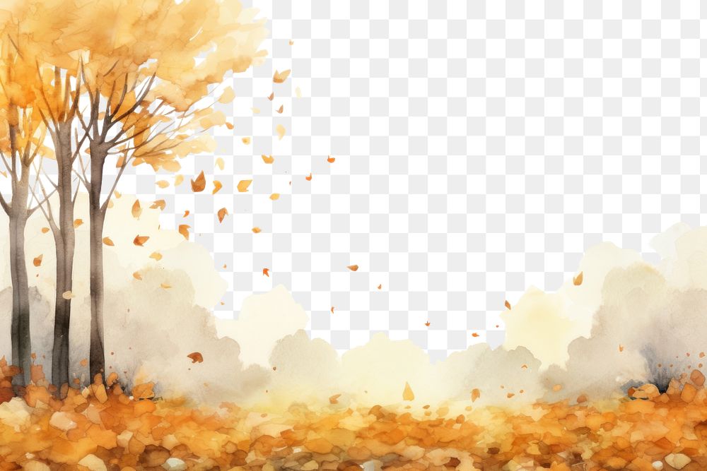 PNG Leaves falling backgrounds outdoors autumn. AI generated Image by rawpixel.