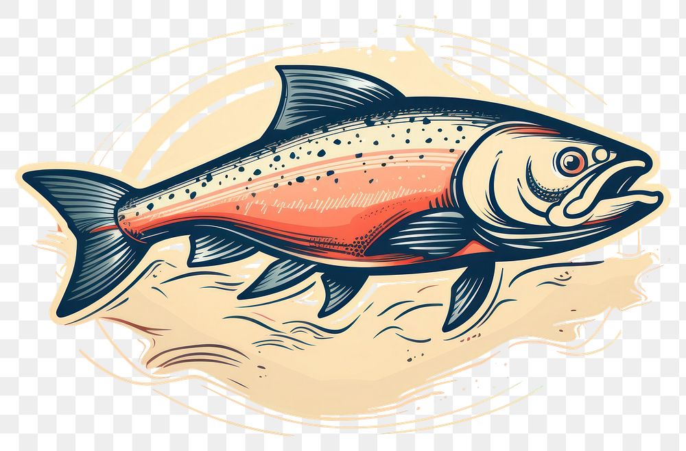 PNG  Salmon animal trout fish. AI generated Image by rawpixel.
