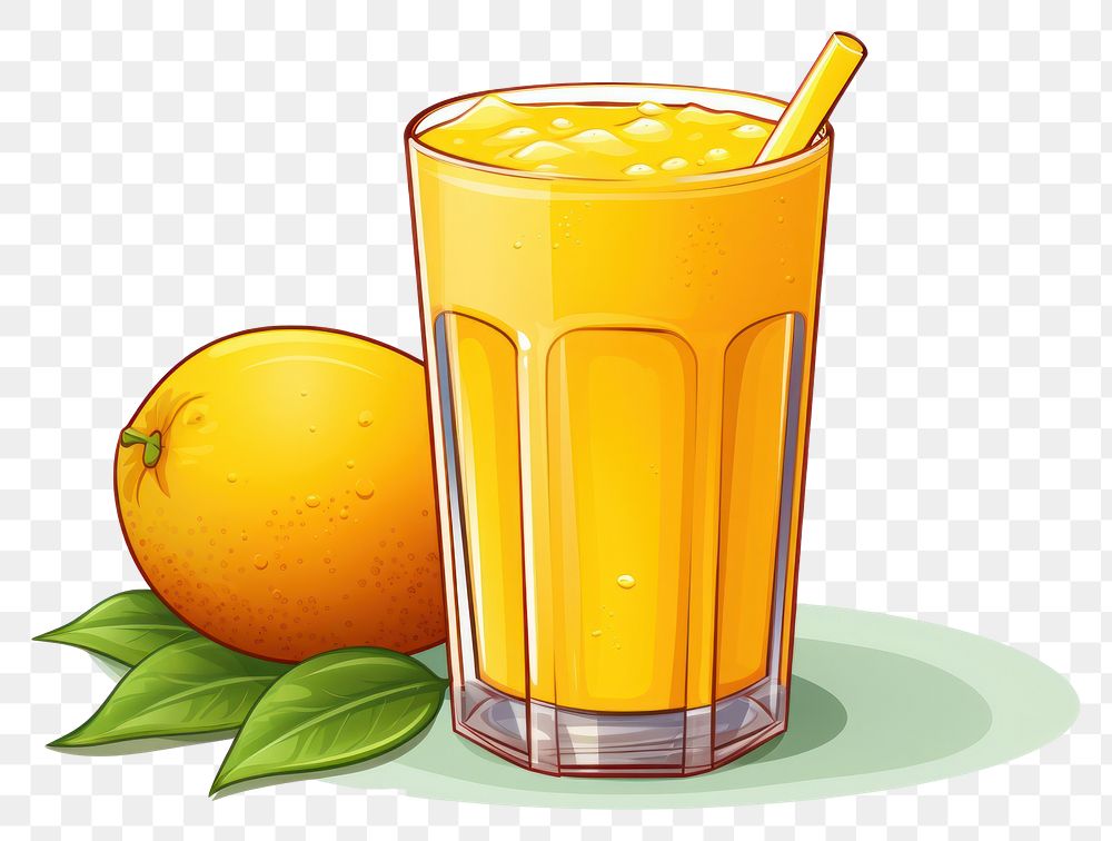 PNG  Mango juice smoothie fruit drink.