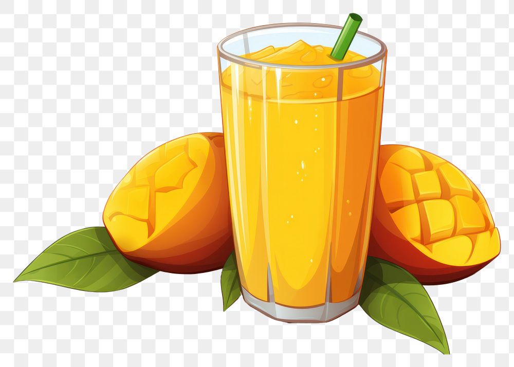 PNG  Mango juice drink fruit plant.