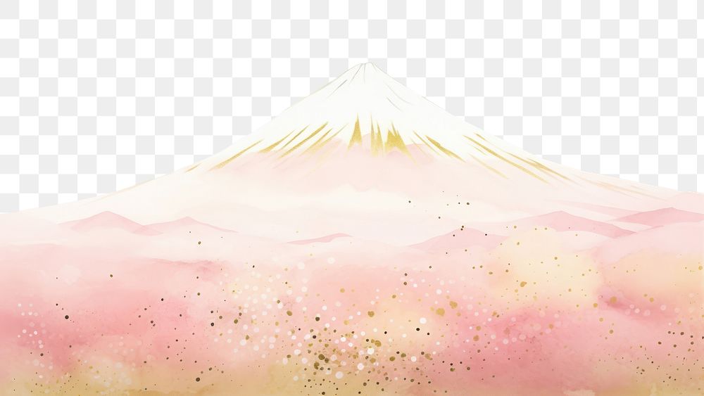 PNG  Fujisan with cherry blossom backgrounds landscape outdoors. AI generated Image by rawpixel.