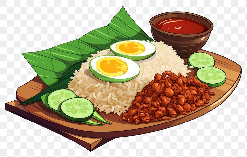 PNG  Nasi lemak meal food rice.