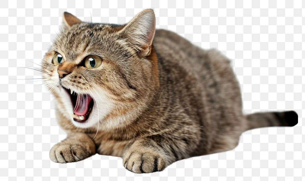 PNG  Cat act like shocking mammal animal pet.