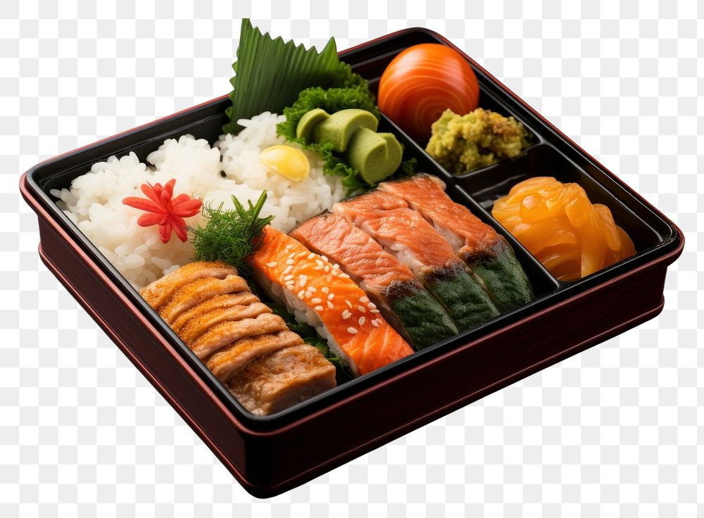 PNG  Bento food seafood sushi. AI generated Image by rawpixel.