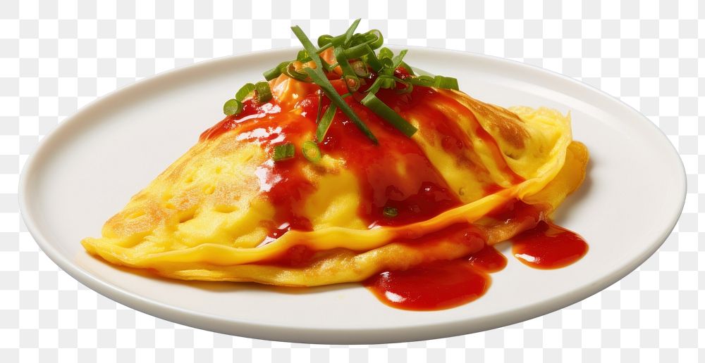 PNG  Omurice food omelette breakfast. AI generated Image by rawpixel.