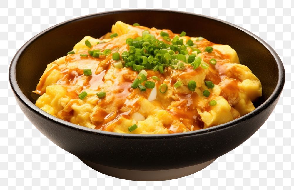 PNG  Oyakodon food bowl vegetable. AI generated Image by rawpixel.