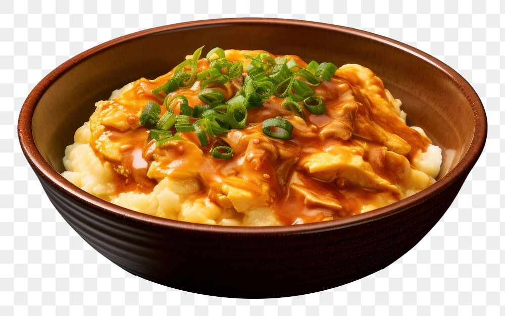 PNG Oyakodon food meal dish. AI generated Image by rawpixel.