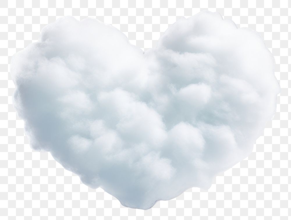 PNG  Dreams heart cloud nature white white background